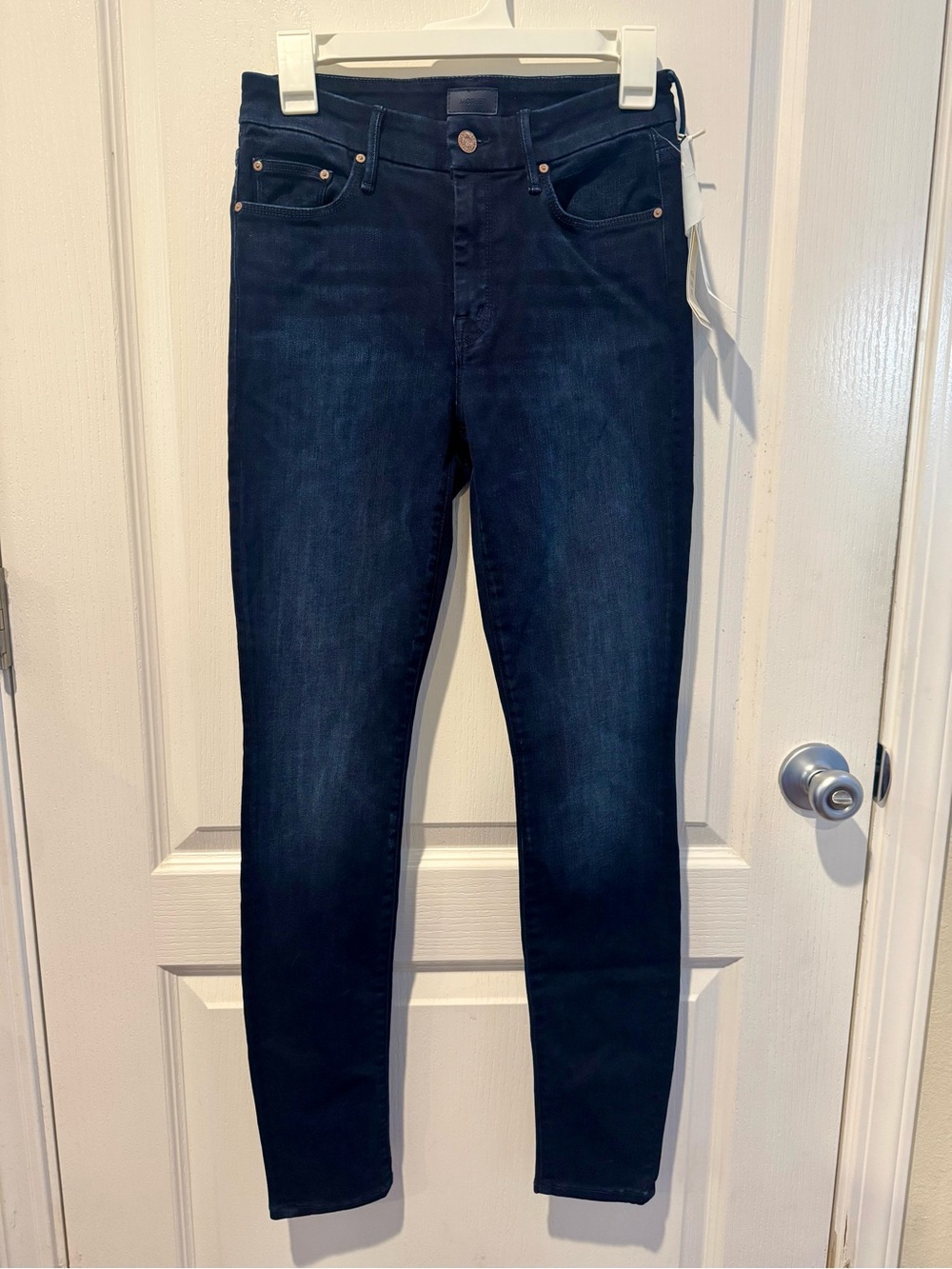 MOTHER ‘The Super Looker’ Indigo Skinny Jeans